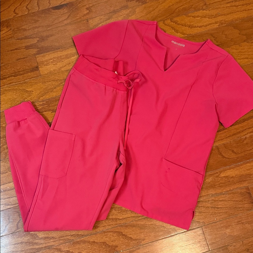Women's Pink Scrub Set